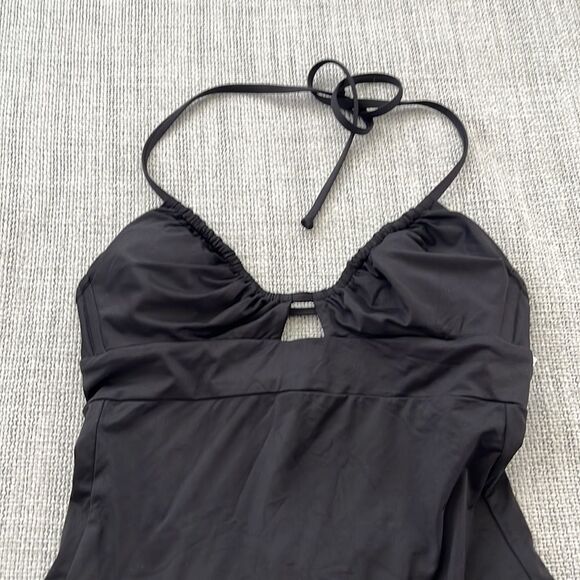 Becca Swimsuit Womens Small Black Color Code One Piece Halter Neck - Picture 3 of 7